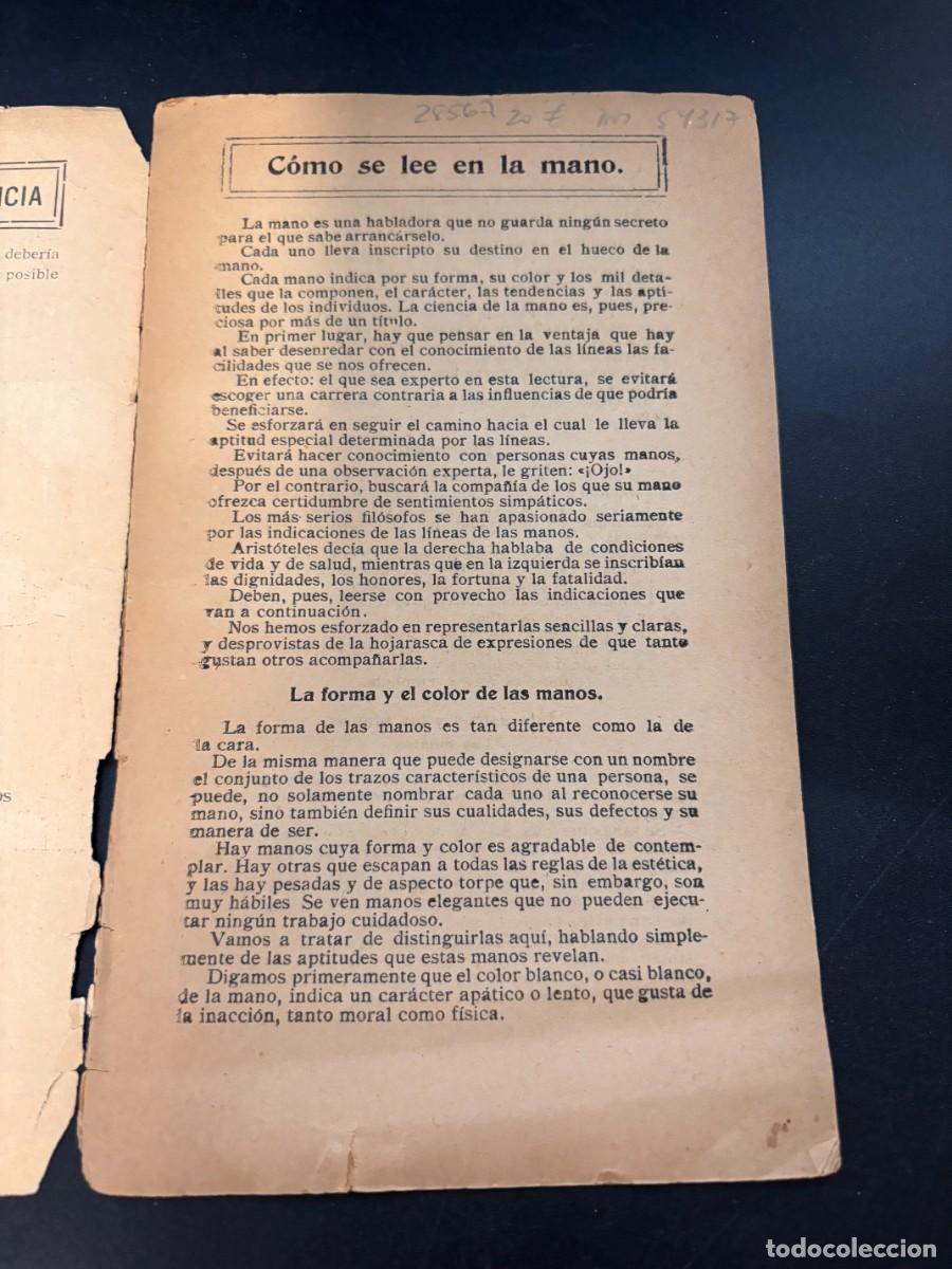 Libros de segunda mano: C&Oacute;MO SE LEE EN LA MANO. BEDEY. COLECCION MODERNA. PAGS: 16 - Foto 2