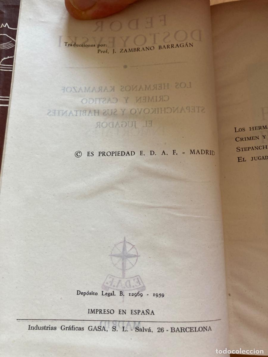 Libros de segunda mano: OBRAS INMORTALES  Dostoyevski EDAF 1959 - Foto 5