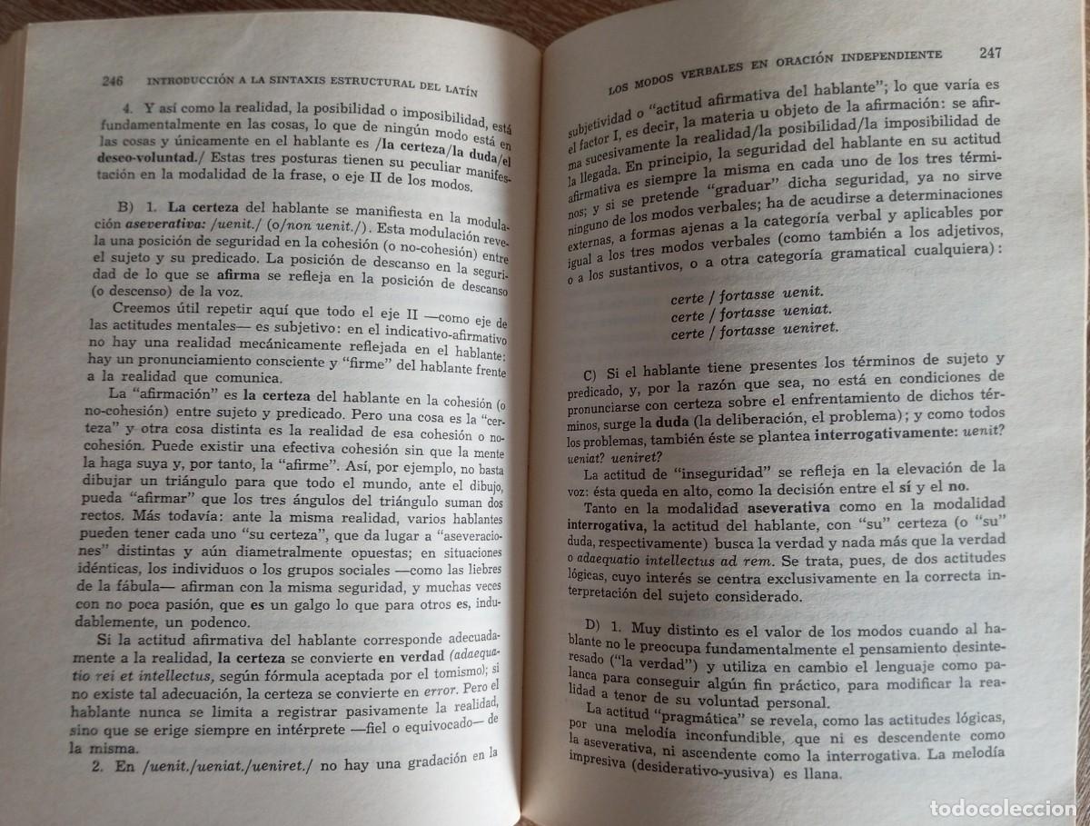 Libros de segunda mano: INTRODUCCION A LA SINTAXIS ESTRUCTURAL DEL LATIN - L. RUBIO - Foto 3