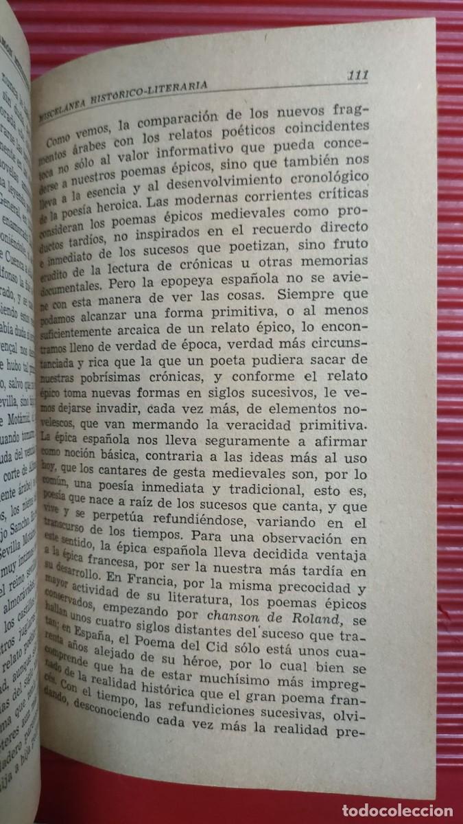 Libros de segunda mano: MISCELANEA HIST&Oacute;RICO-LITERARIA. MEN&Eacute;NDEZ PIDAL. AUSTRAL - Foto 4