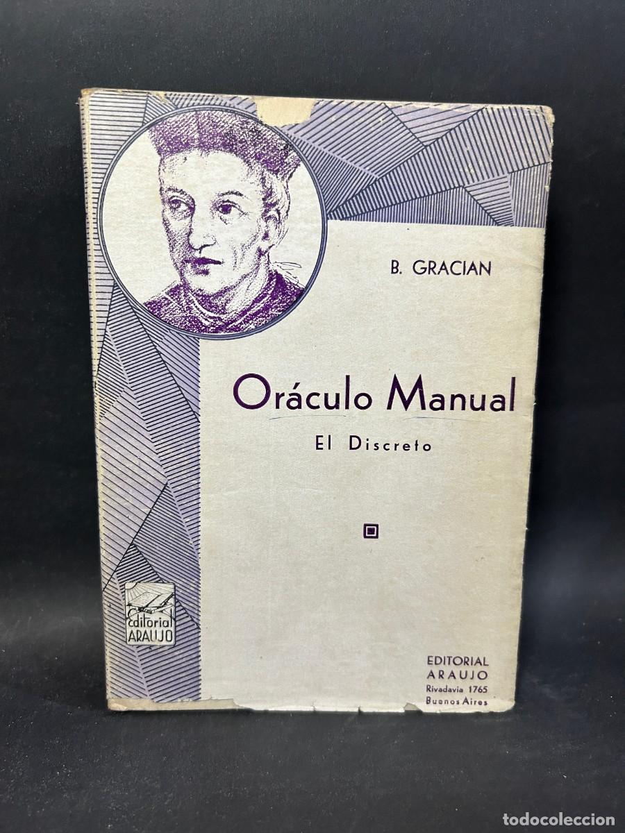 Libros de segunda mano: B. GRACIAN - OR&Aacute;CULO MANUAL, EL DISCRETO - 1938 - Foto 1