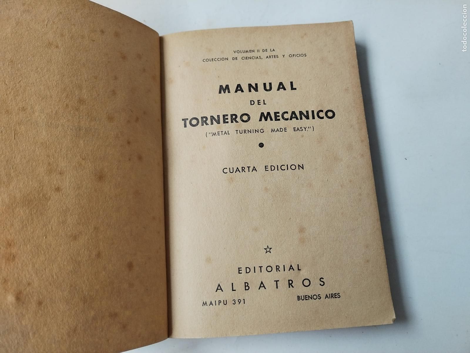 Libros de segunda mano: 1945 manual del tornero, editorial albatros, - c124 - Foto 5