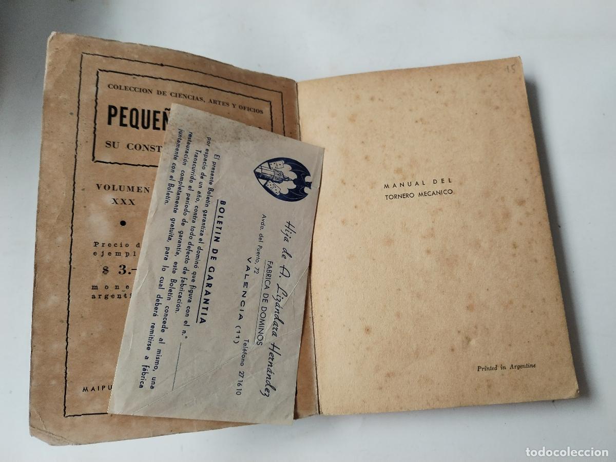 Libros de segunda mano: 1945 manual del tornero, editorial albatros, - c124 - Foto 6