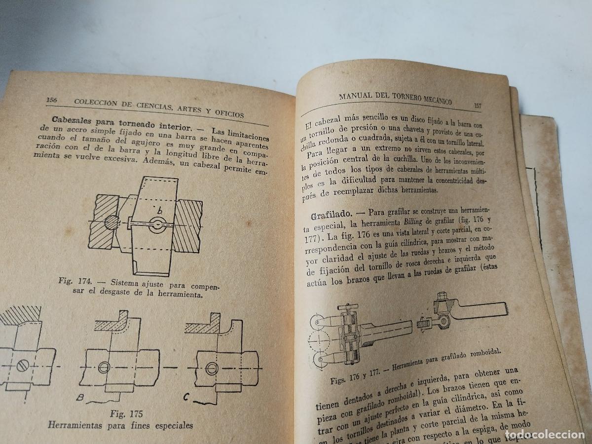 Libros de segunda mano: 1945 manual del tornero, editorial albatros, - c124 - Foto 8