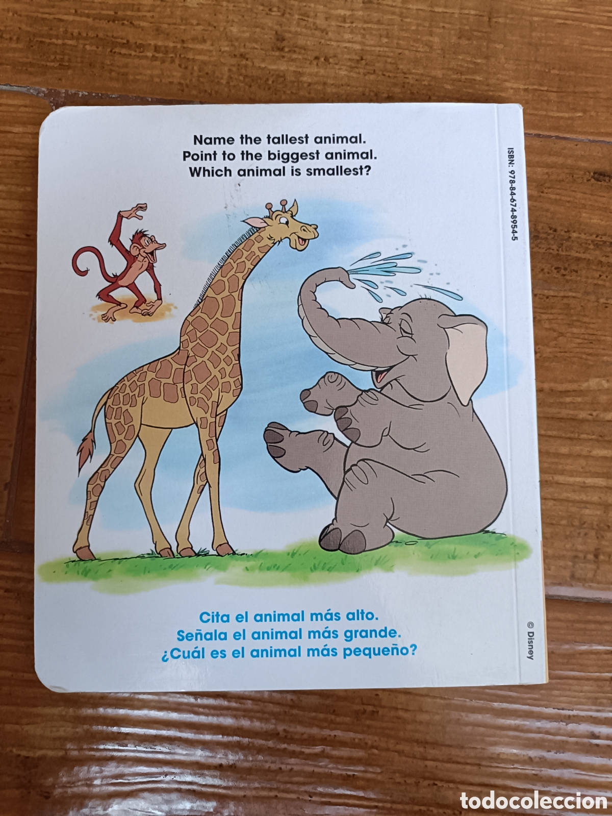 Libros de segunda mano: Libro Un d&iacute;a en el Zoo -Espa&ntilde;ol/Ingl&eacute;s- Disney - Foto 2