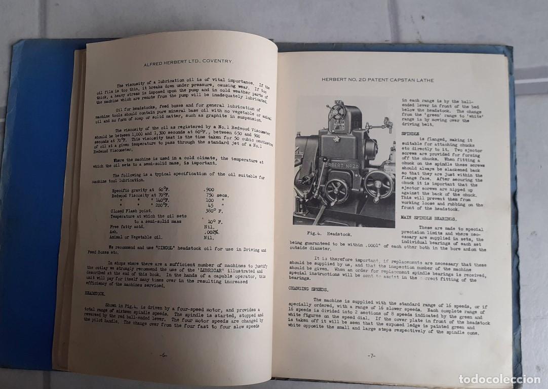Libros de segunda mano: HERBERT No 2D CAPSTAN LATHE - Operator&acute;s handbook - Alfred Herbert ltd. Coventry - Foto 6