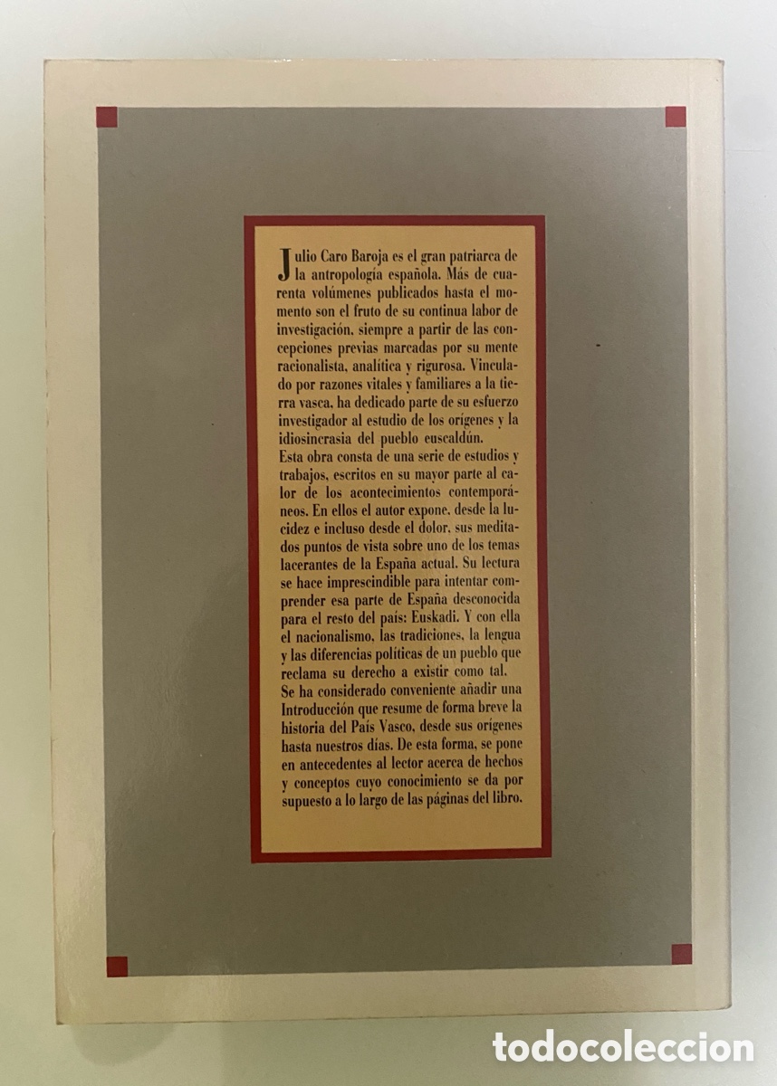 Libros de segunda mano: El laberinto vasco - CARO BAROJA, Juilo - Foto 2