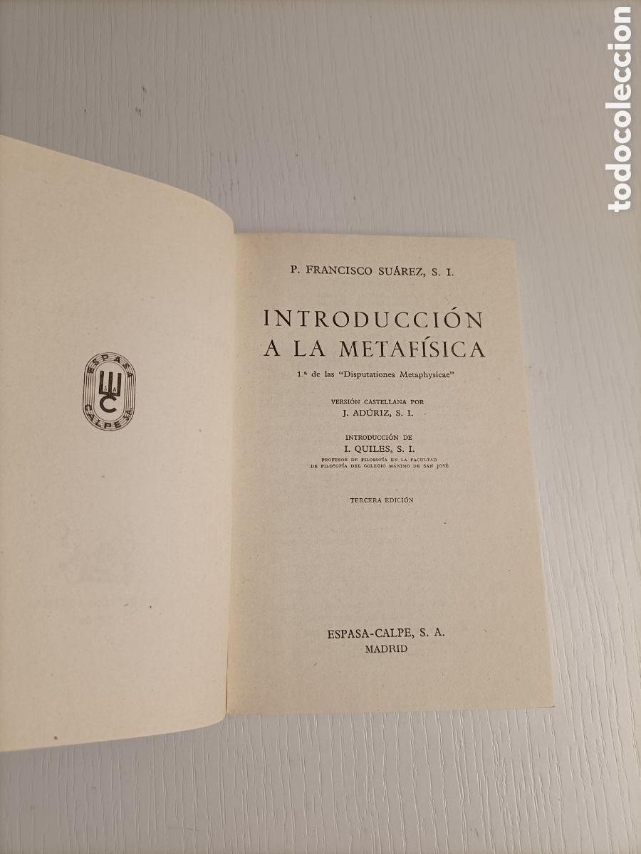 Libros de segunda mano: Introducci&oacute;n a la metaf&iacute;sica. P. Francisco Su&aacute;rez - Foto 7