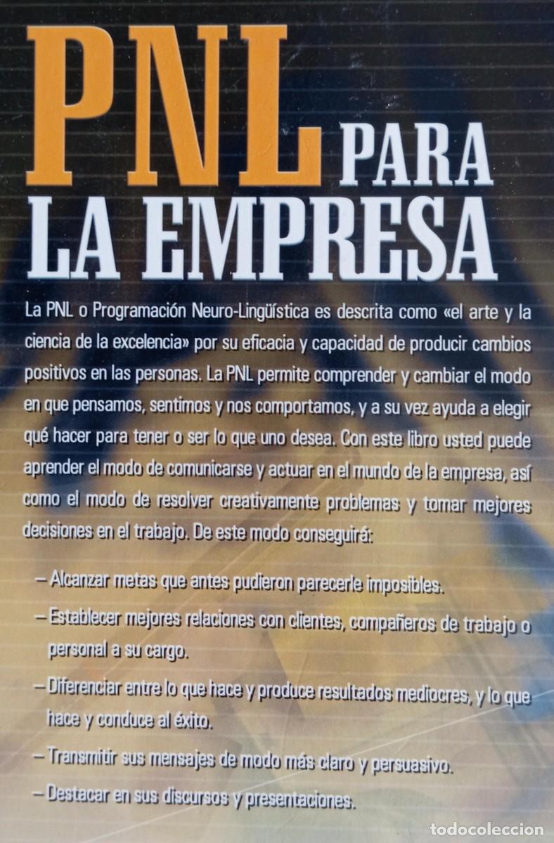 Libros de segunda mano: PNL PARA LA EMPRESA - HARRY ALDER - Foto 2