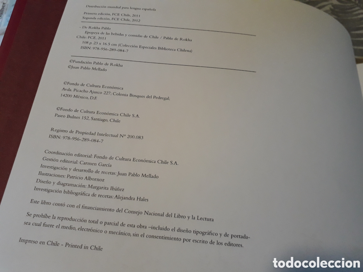 Libros de segunda mano: EPOPEYA DE LAS COMIDAS Y LAS BEBIDAS DE CHILE, PABLO DE ROKHA, - Foto 2