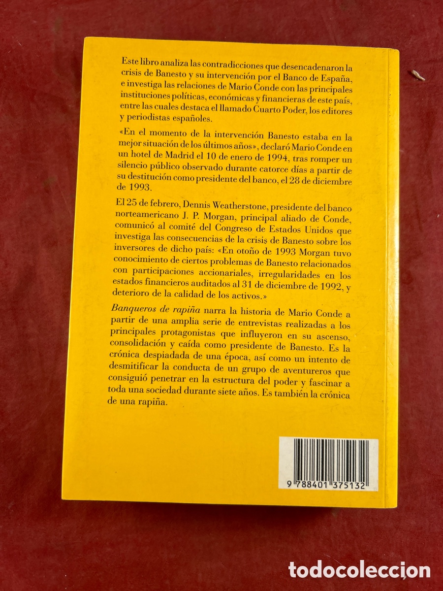Libros de segunda mano: Banqueros de rapi&ntilde;a. Cr&oacute;nica secreta de Mario Conde - Foto 2