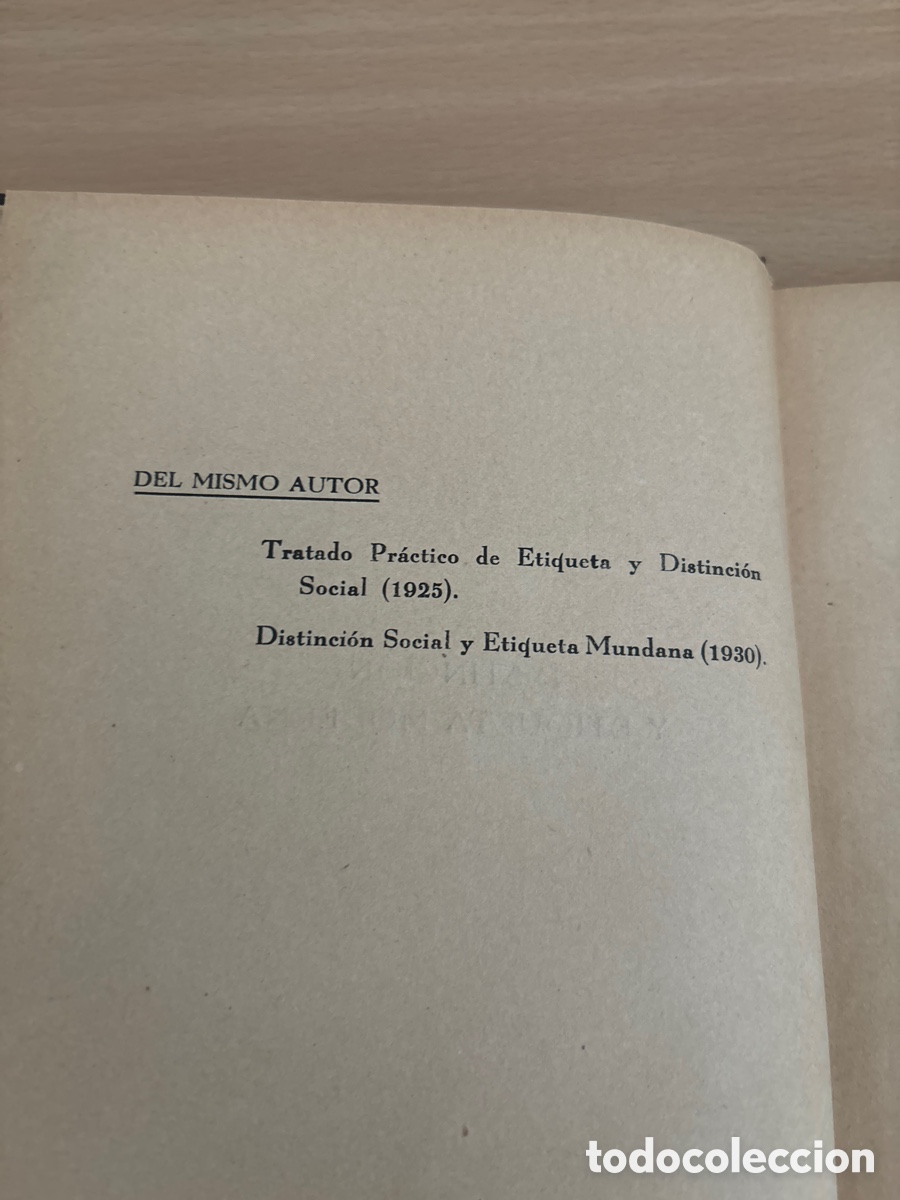 Libros de segunda mano: Libro, distinci&oacute;n y etiqueta moderna de J S&aacute;nchez moreno - Foto 5