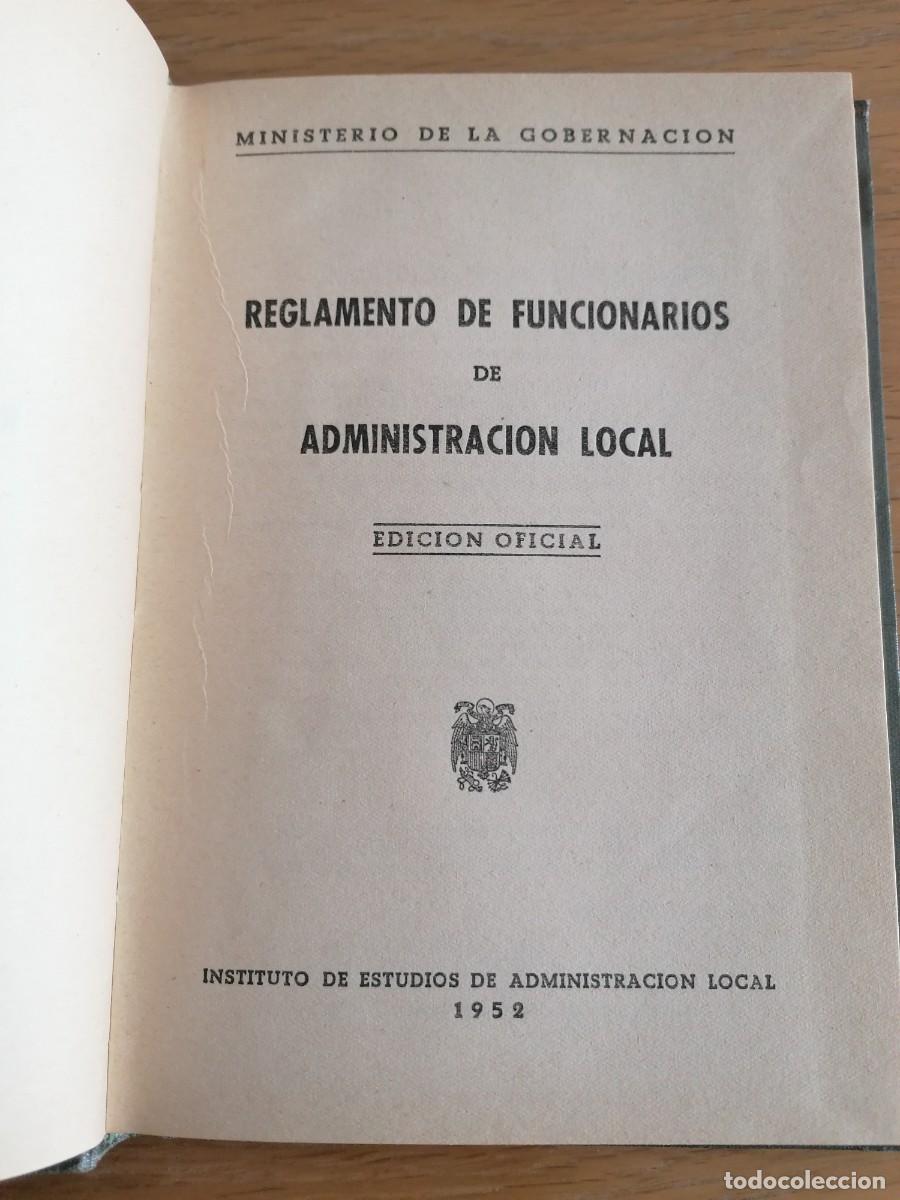 Libros de segunda mano: Libro Reglamento de funcionarios de Administraci&oacute;n Local - Foto 2