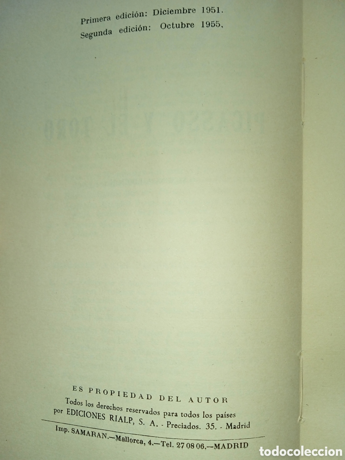 Libros de segunda mano: Picasso y el toro Vicente Marrero 1955 - Foto 3