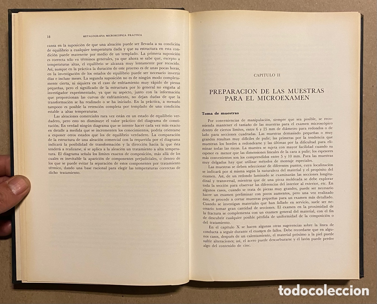 Libros de segunda mano: METALOGRAF&Iacute;A MICROSC&Oacute;PICA PR&Aacute;CTICA. RICHARD HENRY GREAVES Y HAROLD WRIGHTON. EDICIONES URMO - Foto 5
