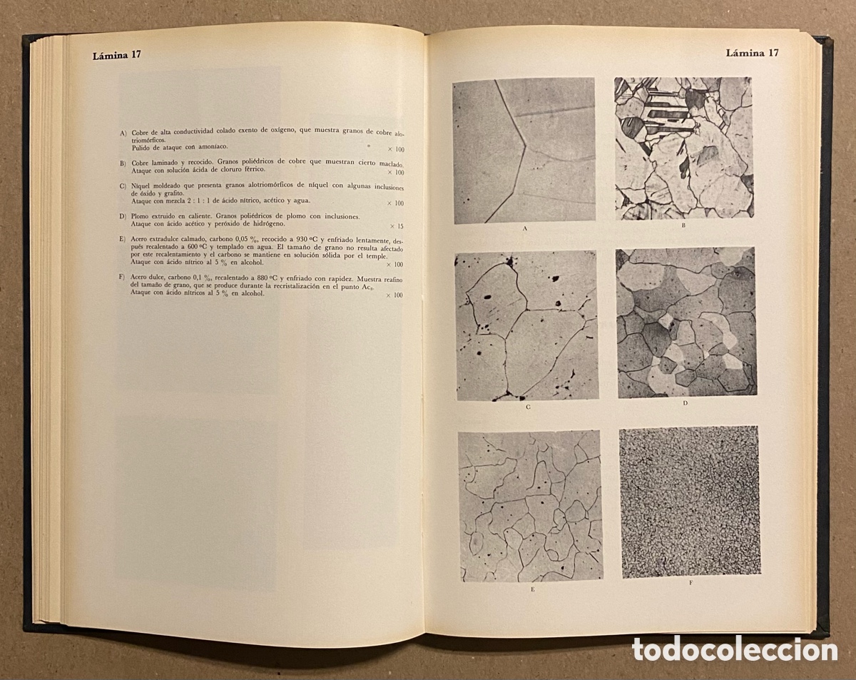 Libros de segunda mano: METALOGRAF&Iacute;A MICROSC&Oacute;PICA PR&Aacute;CTICA. RICHARD HENRY GREAVES Y HAROLD WRIGHTON. EDICIONES URMO - Foto 8