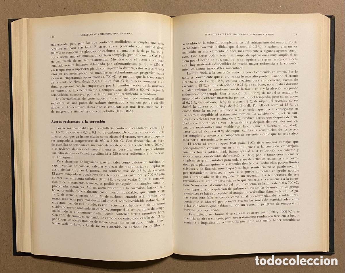 Libros de segunda mano: METALOGRAF&Iacute;A MICROSC&Oacute;PICA PR&Aacute;CTICA. RICHARD HENRY GREAVES Y HAROLD WRIGHTON. EDICIONES URMO - Foto 9