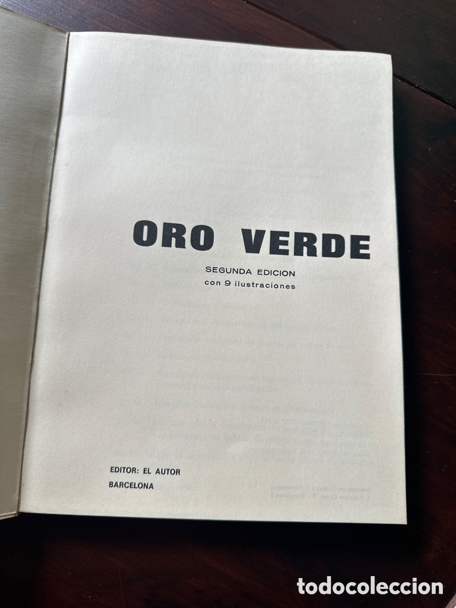 Libros de segunda mano: ORO VERDE - ANT&Ocirc;NIO JOS&Eacute; ALBAS 1972 - Foto 2