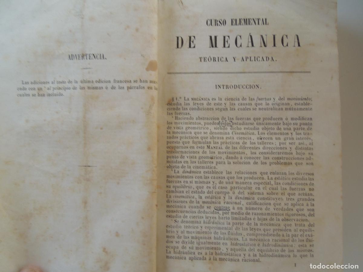 Libros de segunda mano: CURSO ELEMENTAL DE MEC&Aacute;NICA TE&Oacute;RICA Y APLICADA - DELAUNAY. - Foto 1