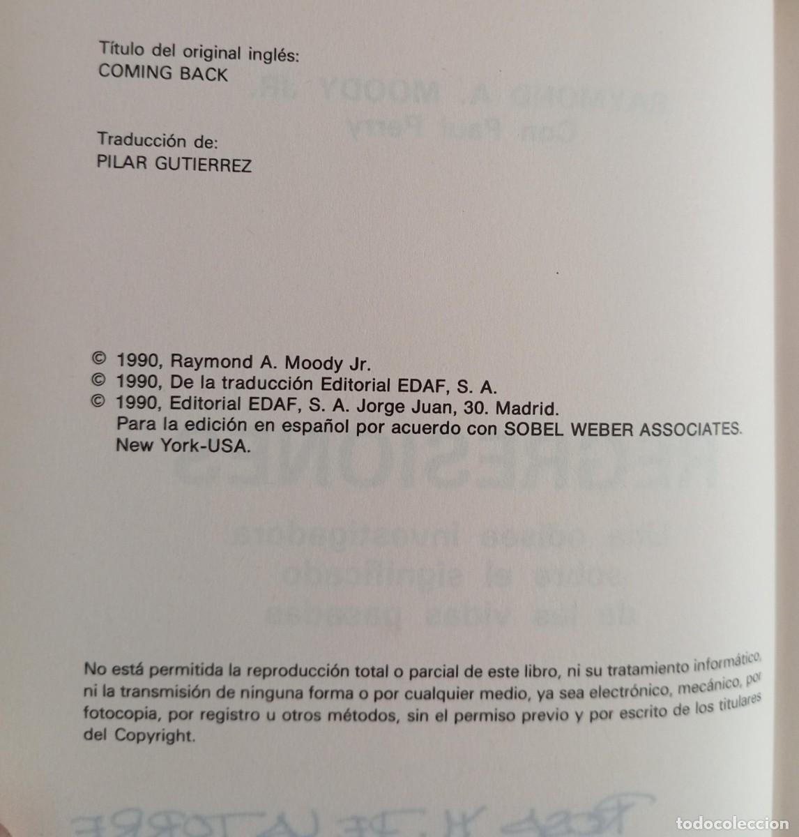 Libros de segunda mano: REGRESIONES - RAYMOND A. MOODY - Foto 2
