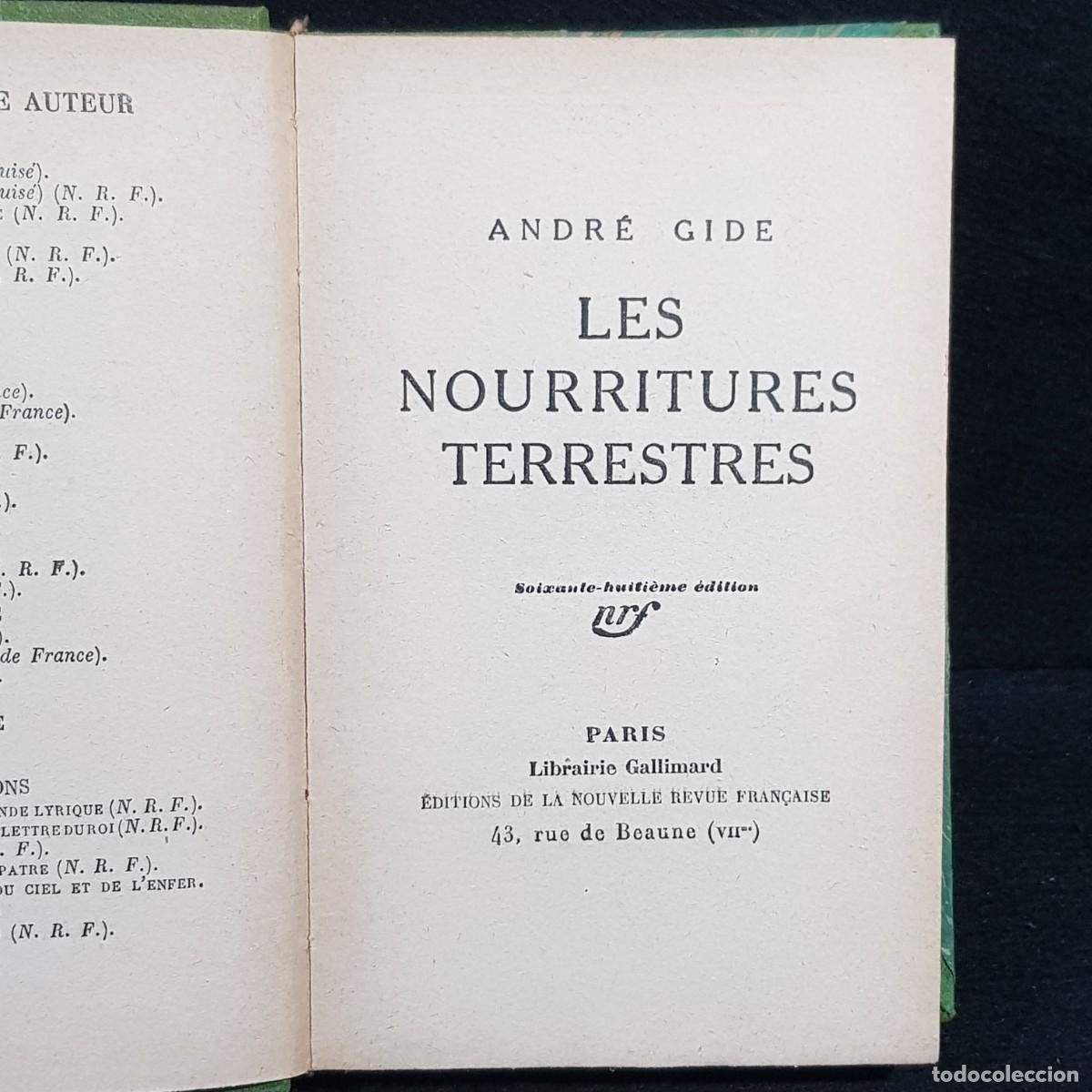 Libros de segunda mano: LES NOURRITURES TERRESTRES - ANDR&Eacute; GIDE - PARIS - 1921 / 1349 - Foto 1