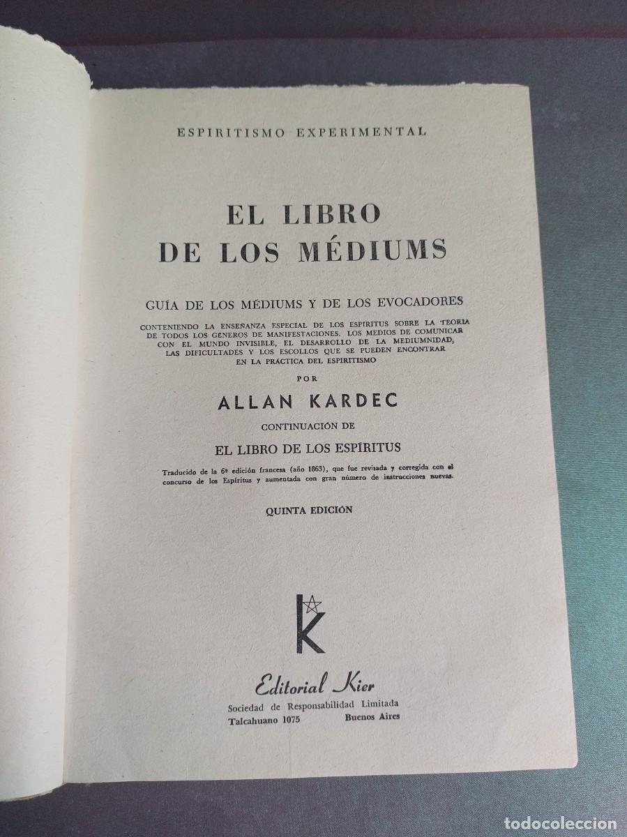 Libros de segunda mano: El libro de los mediums - Alan Kardec - 1955 - Foto 2
