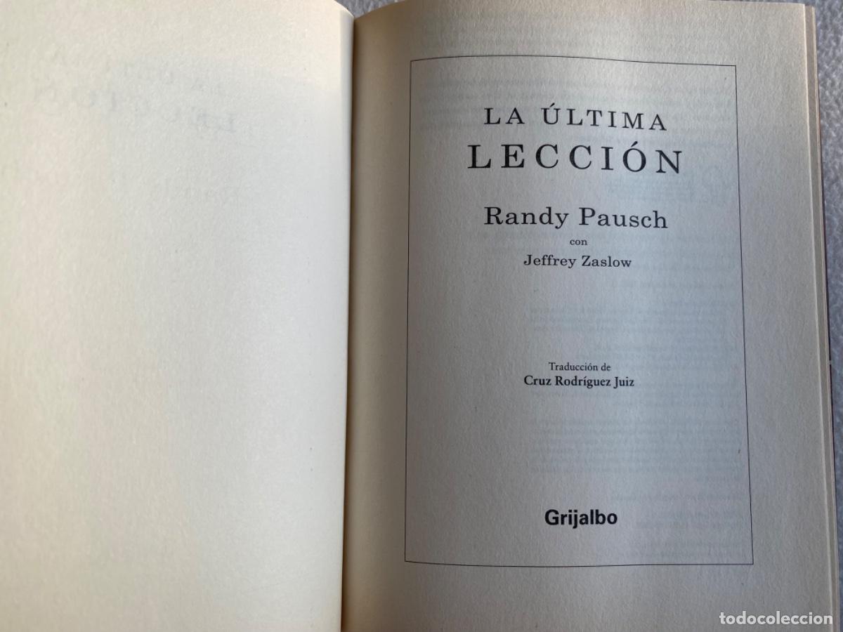 Libros de segunda mano: LA ULTIMA LECCION - RANDY PAUSCH - Foto 4