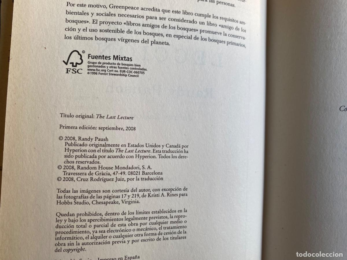 Libros de segunda mano: LA ULTIMA LECCION - RANDY PAUSCH - Foto 5