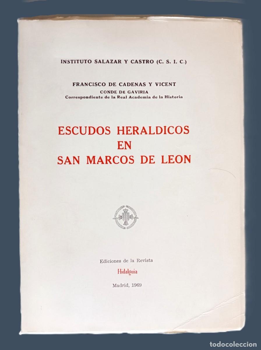 Libros de segunda mano: ESCUDOS HER&Aacute;LDICOS EN SAN MARCOS DE LEON - Foto 1