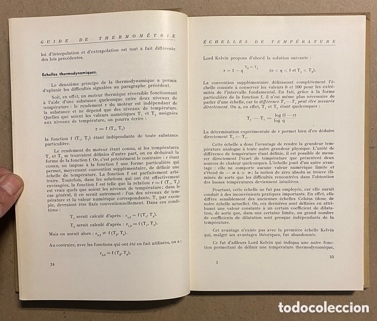 Libros de segunda mano: GUIDE DE THERMOM&Eacute;TRIE. CLAUDE GOUX. EDITIONS EYROLLES 1959. - Foto 3