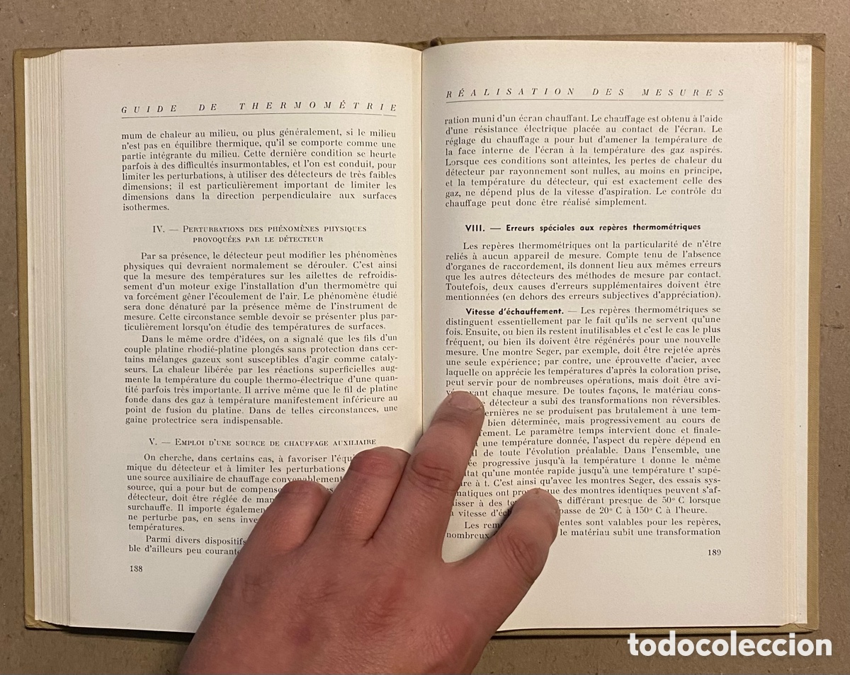 Libros de segunda mano: GUIDE DE THERMOM&Eacute;TRIE. CLAUDE GOUX. EDITIONS EYROLLES 1959. - Foto 6