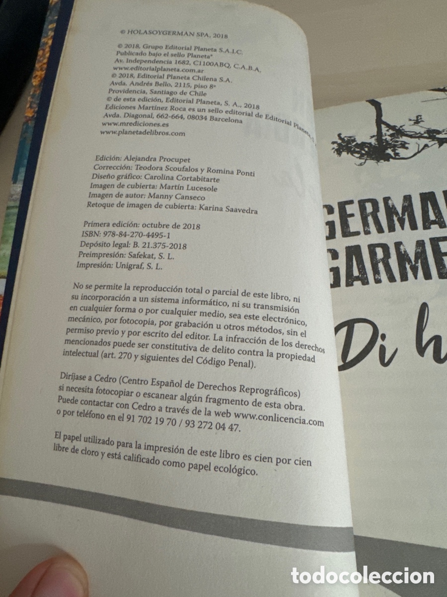 Libros de segunda mano: German Garmendia di hola - Foto 4