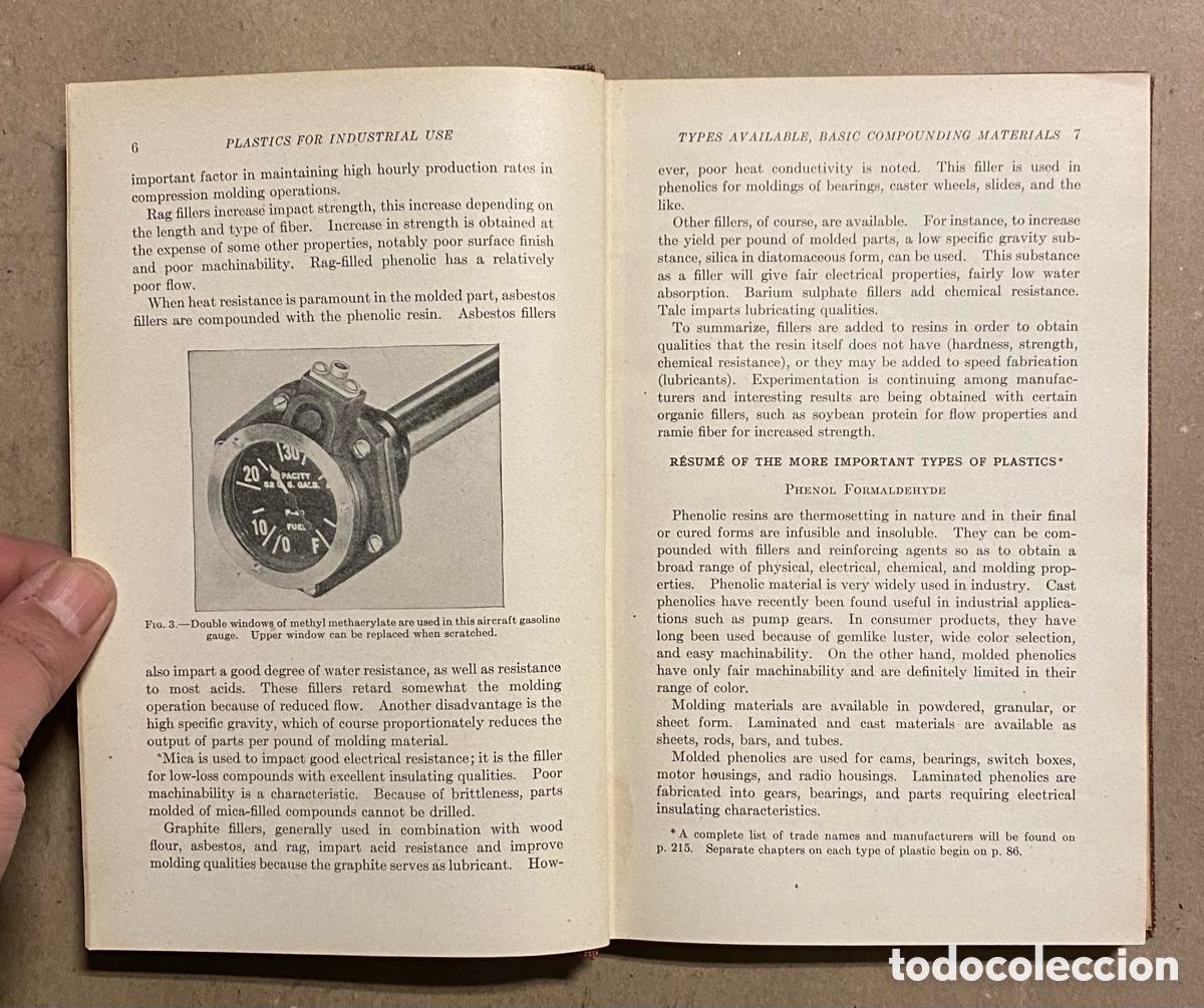 Libros de segunda mano: PLASTICS FOR INDUSTRIAL USE. JOHN SASSO. MCGRAWHILL 1942. - Foto 4