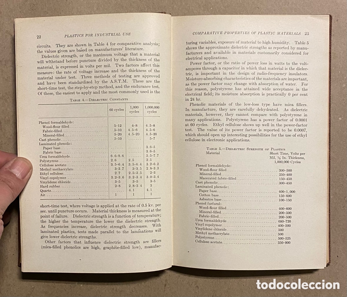 Libros de segunda mano: PLASTICS FOR INDUSTRIAL USE. JOHN SASSO. MCGRAWHILL 1942. - Foto 5