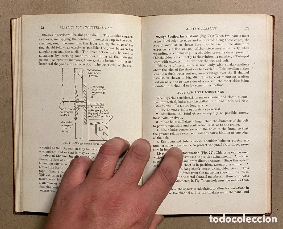 Libros de segunda mano: PLASTICS FOR INDUSTRIAL USE. JOHN SASSO. MCGRAWHILL 1942. - Foto 8