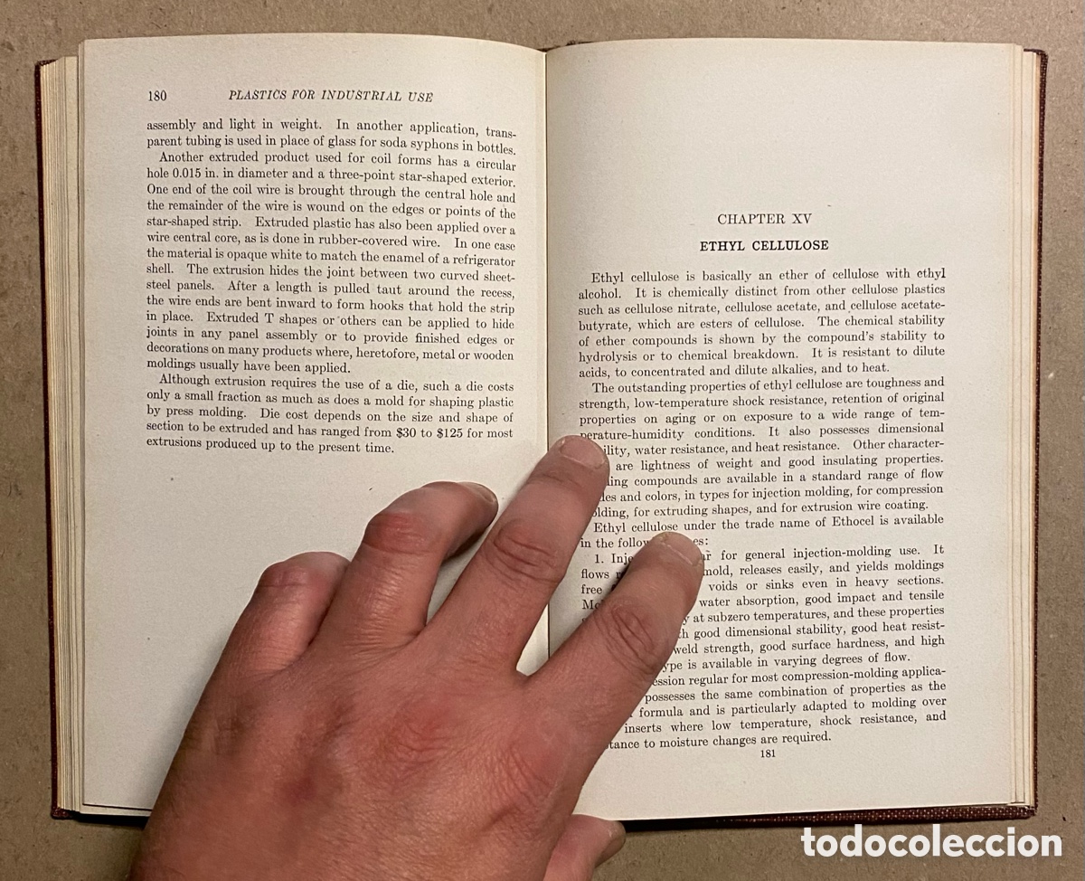 Libros de segunda mano: PLASTICS FOR INDUSTRIAL USE. JOHN SASSO. MCGRAWHILL 1942. - Foto 9