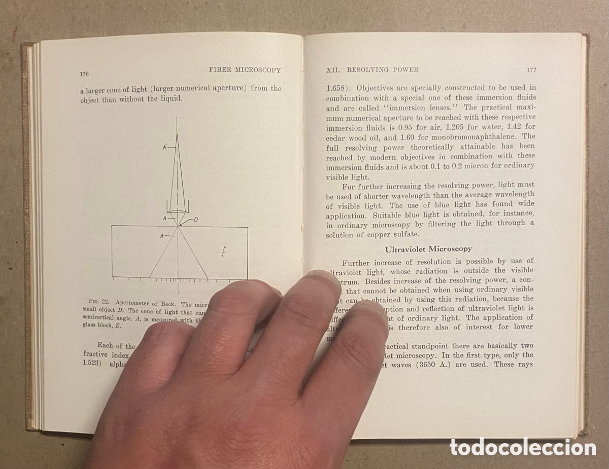 Libros de segunda mano: FIBER MICROSCOPY. A TEXTBOOK AND LABORATORY MANUAL. A.N.J. HEYN. INTERSCIENCE 1954. - Foto 5
