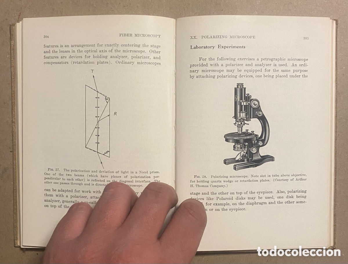 Libros de segunda mano: FIBER MICROSCOPY. A TEXTBOOK AND LABORATORY MANUAL. A.N.J. HEYN. INTERSCIENCE 1954. - Foto 6