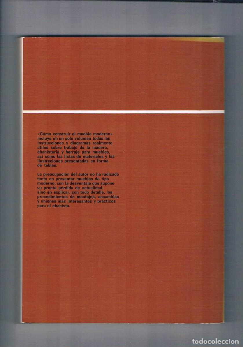 Libros de segunda mano: Como construir el mueble moderno Mario Dal Fabbro Ceac 1987 - Foto 2