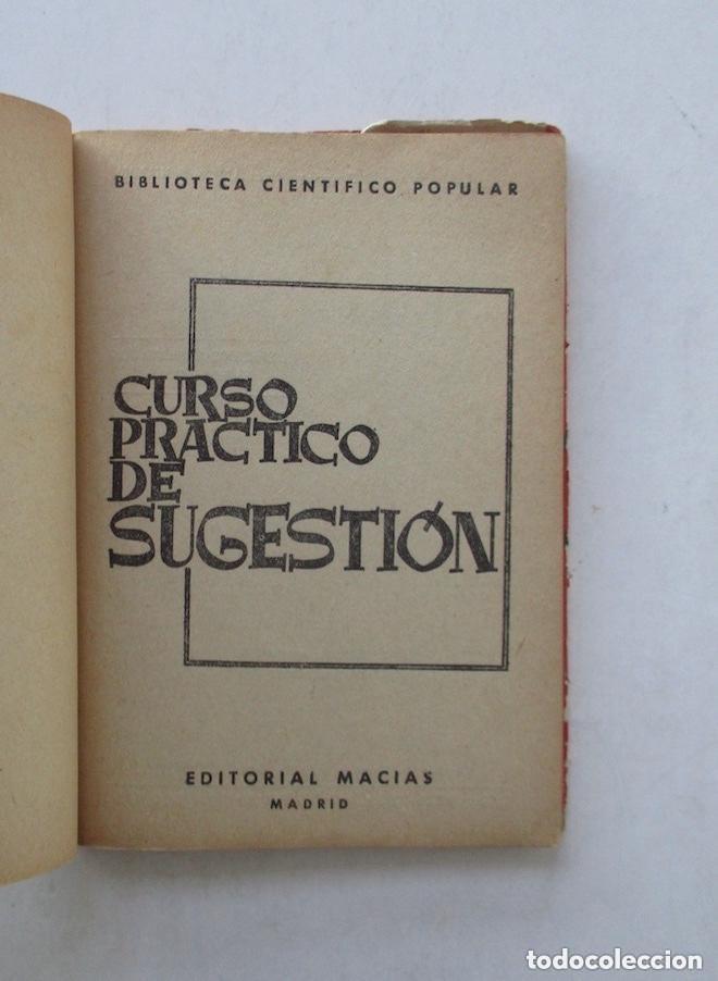 Libros de segunda mano: CURSO PRACTICO DE SUGESTION - PROFESOR KRASLY - Foto 2