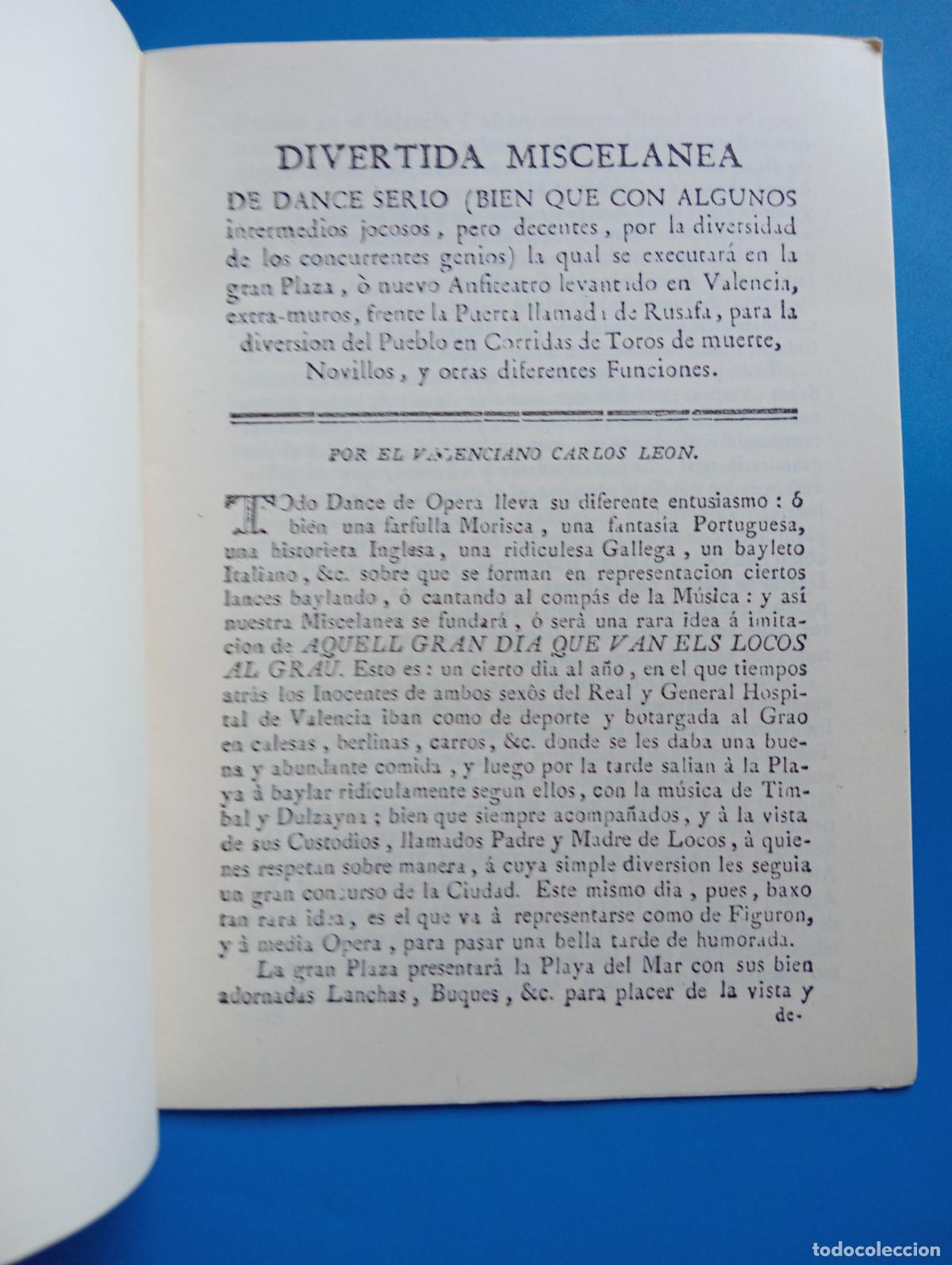 Libros de segunda mano: DIVERTIDAS MISCELANIAS. CARLOS LEON. VALENCIA, 1812. FACSIMIL - Foto 2