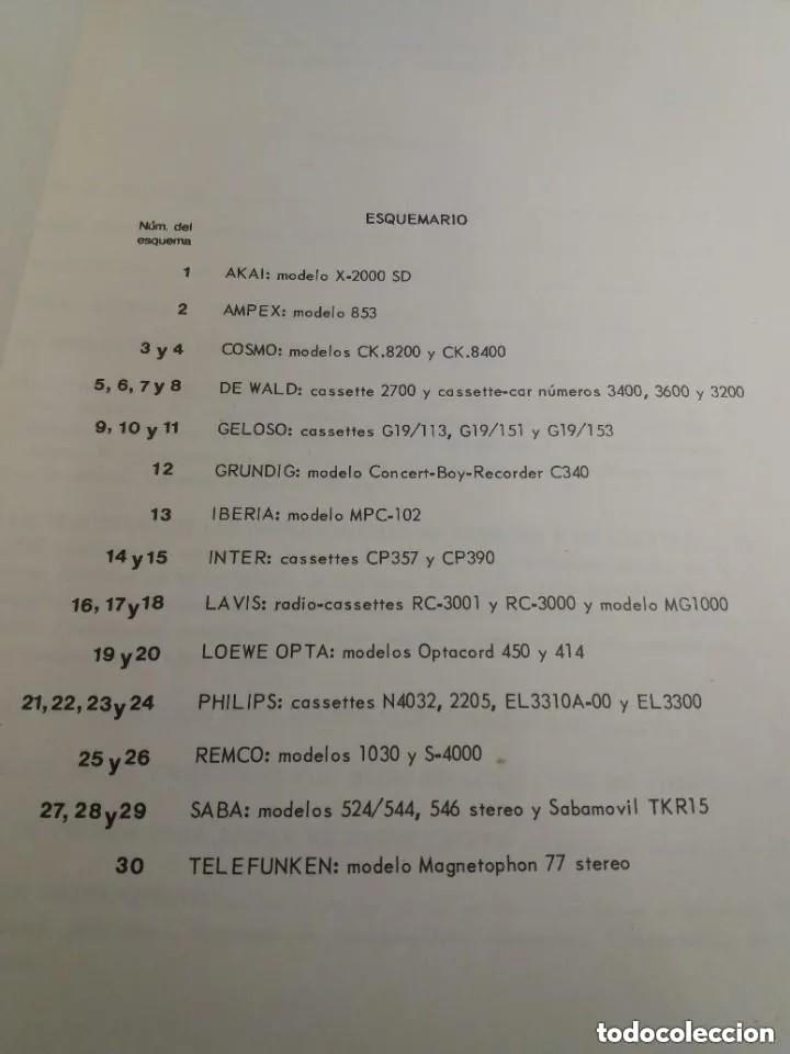 Libros de segunda mano: ESQUEMARIO DE MAGNETOFONOS Y CASSETTES II 1973 - Foto 4