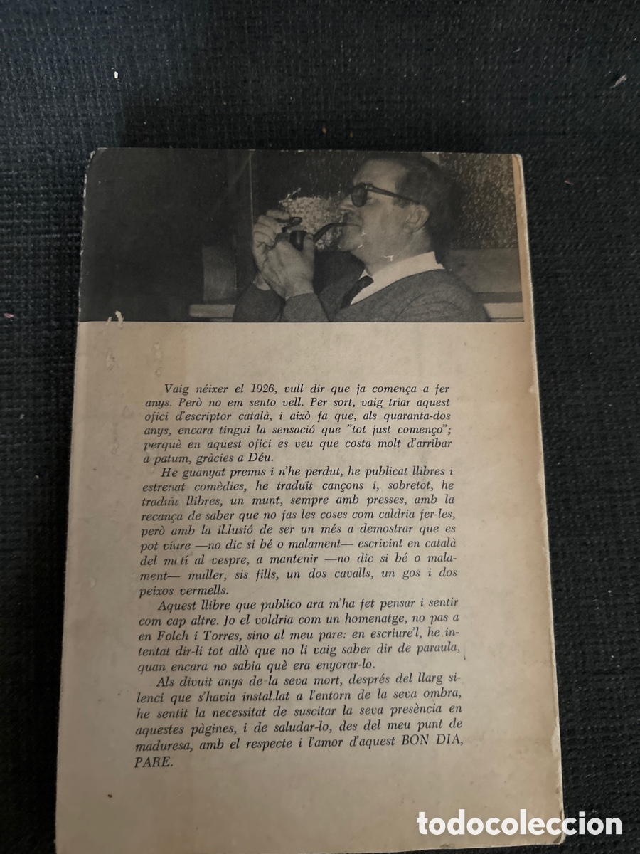 Libros de segunda mano: Libro, Bon d&iacute;a pare. Ramon Folch - Foto 3