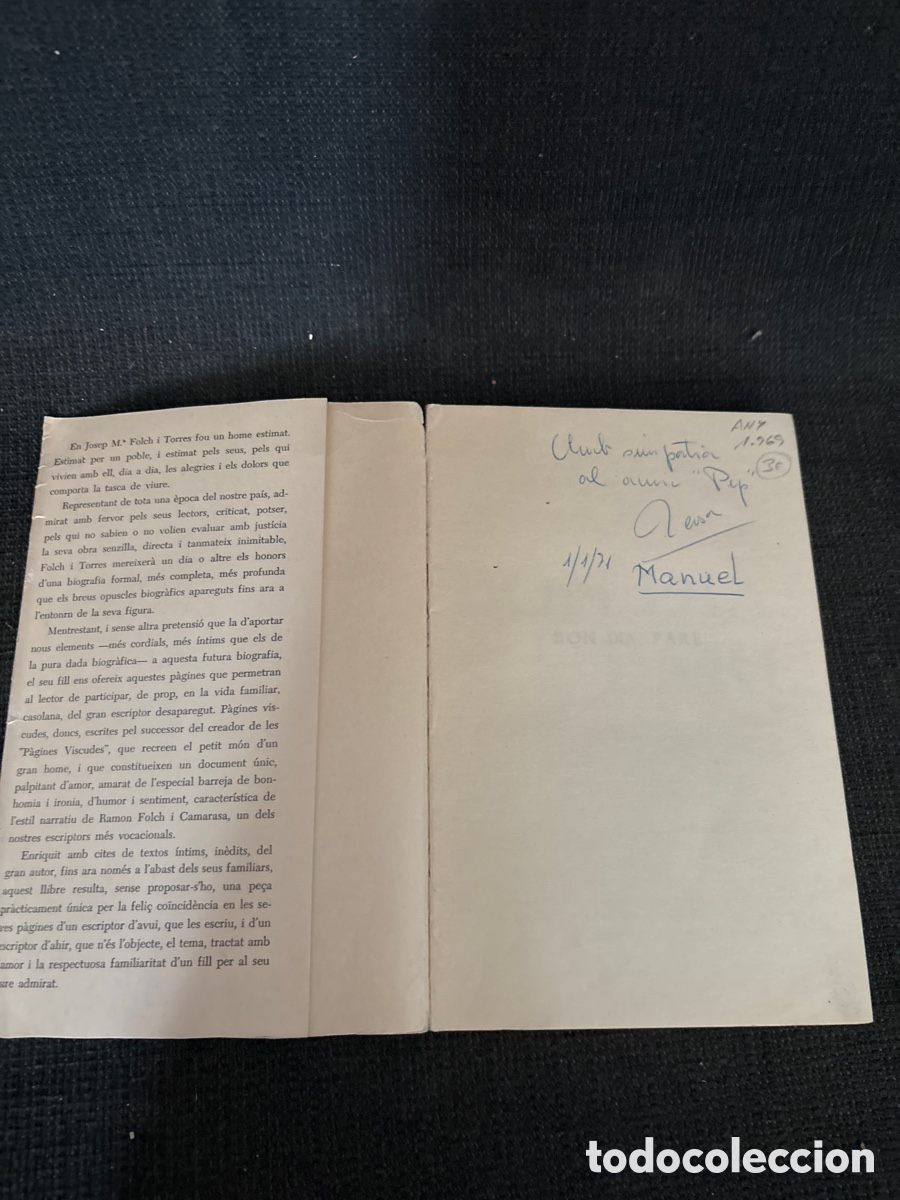 Libros de segunda mano: Libro, Bon d&iacute;a pare. Ramon Folch - Foto 4