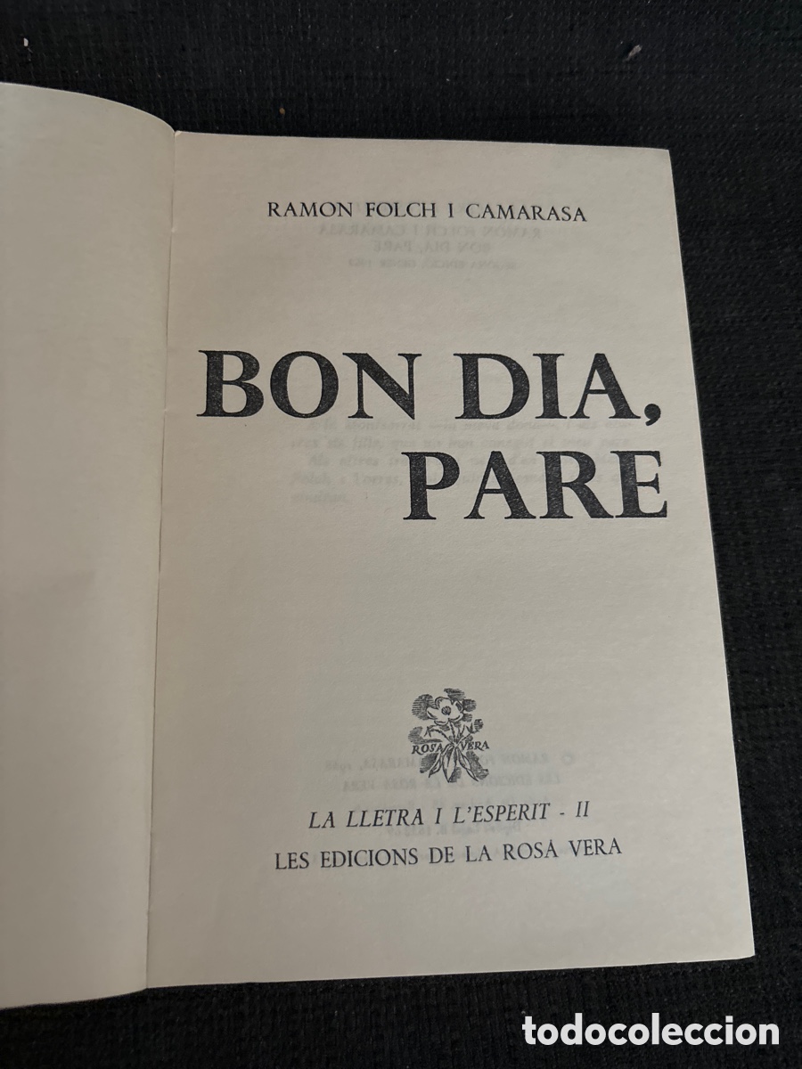 Libros de segunda mano: Libro, Bon d&iacute;a pare. Ramon Folch - Foto 5