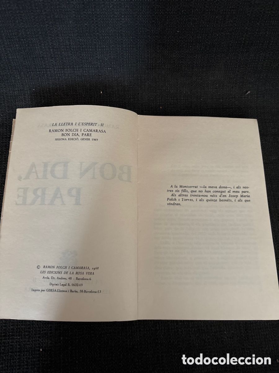 Libros de segunda mano: Libro, Bon d&iacute;a pare. Ramon Folch - Foto 6