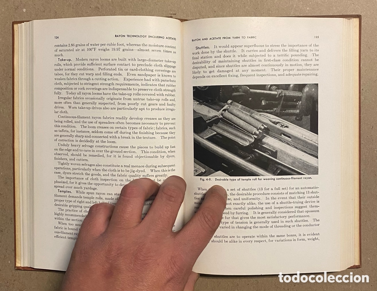 Libros de segunda mano: RAYON TECHNOLOGY (INCLUDING ACETATE). HANDBOOK FOR TEXTILE MILLS. MCGRAWHILL 1953. - Foto 5