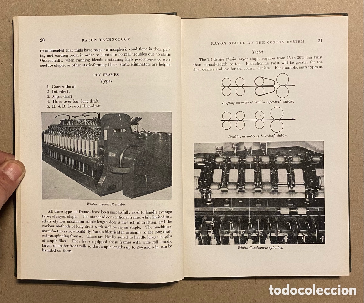 Libros de segunda mano: RAYON TECHNOLOGY. HANDBOOK FOR TEXTILE MILLS. MCGRAWHILL 1948. - Foto 3