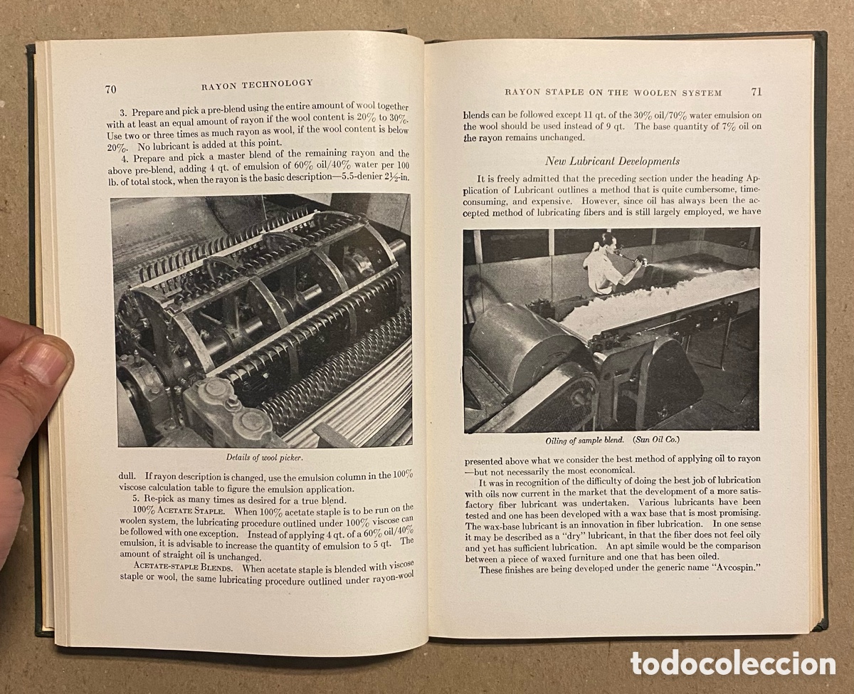 Libros de segunda mano: RAYON TECHNOLOGY. HANDBOOK FOR TEXTILE MILLS. MCGRAWHILL 1948. - Foto 4