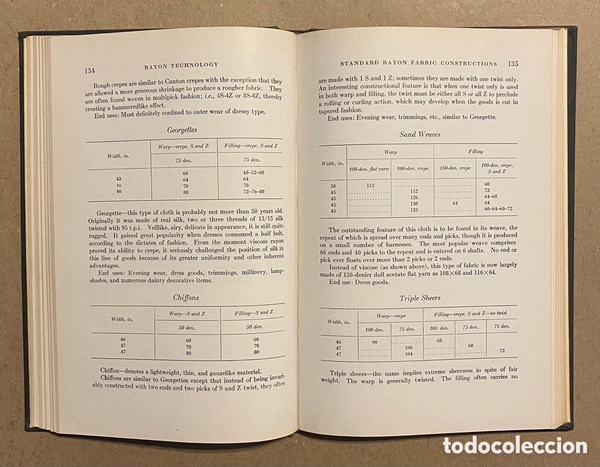 Libros de segunda mano: RAYON TECHNOLOGY. HANDBOOK FOR TEXTILE MILLS. MCGRAWHILL 1948. - Foto 5